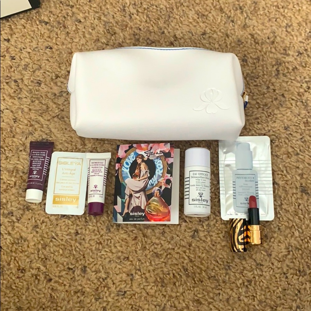 Sisley cosmetics bag with samples